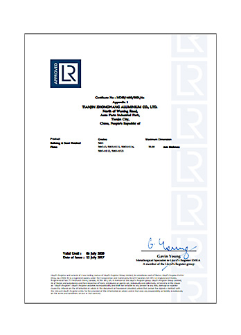 Accreditation from Lloyd’s Register of Shipping (LR)