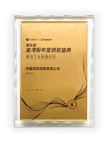 Golden Hong Kong Stocks Awards – “Best Industrial Manufacturing Company”